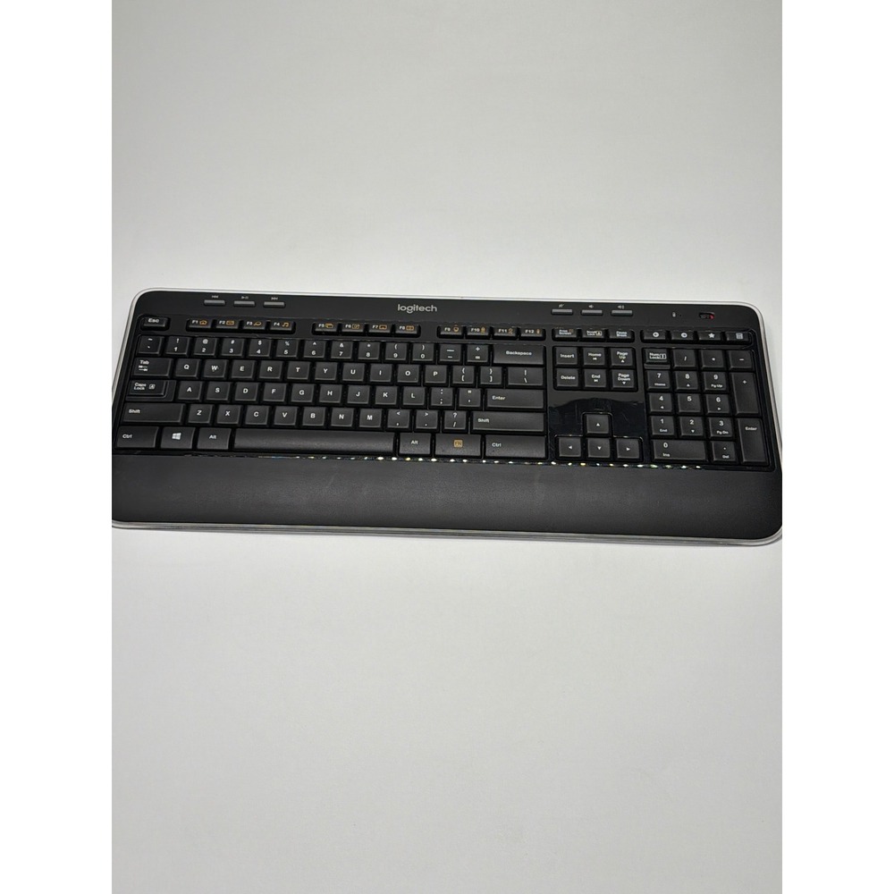 Logitech K520 Wireless Full Size Keyboard Black‎ Silver Multimedia Keys K520